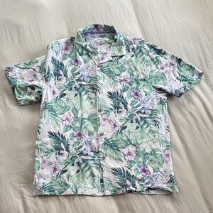 Tommy Bahama Tropical Green and Purple Shirt